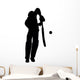 Cricket Sports Silhouette Wall Decal