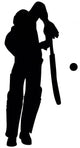 Cricket Sports Silhouette Wall Decal