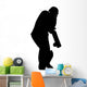 Cricket Batter Hits Wall Decal