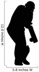 Cricket Batter Hits Wall Decal