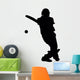 Batting Cricket Player Wall Decal