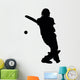 Batting Cricket Player Wall Decal