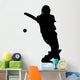 Batting Cricket Player Wall Decal