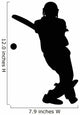 Batting Cricket Player Wall Decal