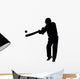 Hitting Cricket Player Wall Decal