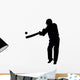 Hitting Cricket Player Wall Decal