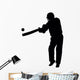 Hitting Cricket Player Wall Decal