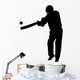 Hitting Cricket Player Wall Decal