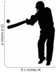 Hitting Cricket Player Wall Decal