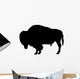 Realistic Black Bison Wall Decal