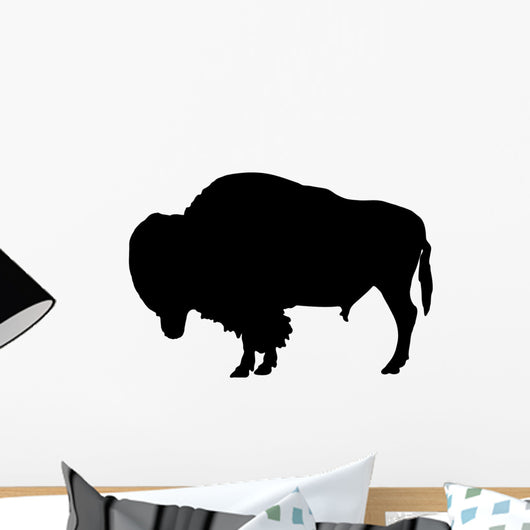 Realistic Black Bison Wall Decal