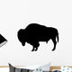 Realistic Black Bison Wall Decal