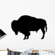 Realistic Black Bison Wall Decal