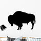 Realistic Black Bison Wall Decal