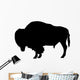 Realistic Black Bison Wall Decal