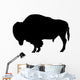 Realistic Black Bison Wall Decal