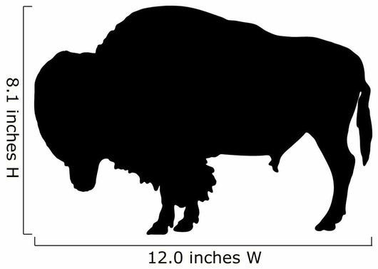 Realistic Black Bison Wall Decal