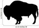 Realistic Black Bison Wall Decal