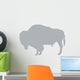 Fuzzy Grey Bison Wall Decal