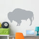 Fuzzy Grey Bison Wall Decal