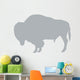 Fuzzy Grey Bison Wall Decal
