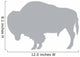 Fuzzy Grey Bison Wall Decal