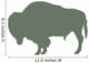 Furry Green Bison Wall Decal
