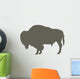 Furry Brown Bison Wall Decal