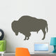 Furry Brown Bison Wall Decal