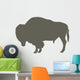Furry Brown Bison Wall Decal