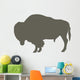 Furry Brown Bison Wall Decal
