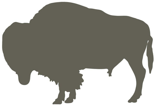Furry Brown Bison Wall Decal