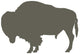 Furry Brown Bison Wall Decal