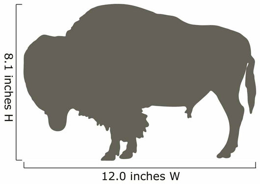 Furry Brown Bison Wall Decal