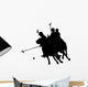 Galloping Polo Players Wall Decal