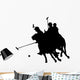 Galloping Polo Players Wall Decal