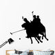 Galloping Polo Players Wall Decal
