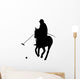 Single Polo Player Wall Decal