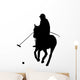 Single Polo Player Wall Decal