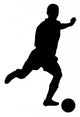 Soccer Silhouette Kicker Wall Decal