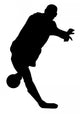 Black Soccer Silhouette Wall Decal