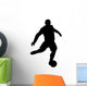 Kicking Soccer Silhouette Wall Decal