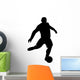 Kicking Soccer Silhouette Wall Decal
