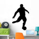 Kicking Soccer Silhouette Wall Decal