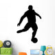 Kicking Soccer Silhouette Wall Decal