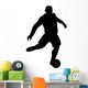 Kicking Soccer Silhouette Wall Decal
