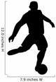 Kicking Soccer Silhouette Wall Decal