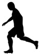 Running Soccer Player Wall Decal