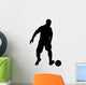 Black Silhouette Soccer Wall Decal