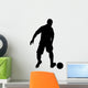 Black Silhouette Soccer Wall Decal